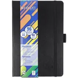 Westcott Notizbuch A5 kariert Schwarz