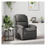 vidaXL Relaxsessel Hadara Kunstleder 47 x 99,5 x 73,9 cm Grau mit Liegeposition