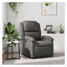vidaXL Relaxsessel Hadara Kunstleder 47 x 99,5 x 73,9 cm Grau mit Liegeposition