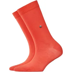 Burlington Damen Socken LADY, Vorteilspack - Kurzstrumpf, Onesize, Unifarben, Labeling, 36-41 Orangerot 2 Paar (2x1P)