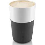 eva solo Cafe-Latte-Becher Set 360ml, 2-tlg. carbon black (501003)