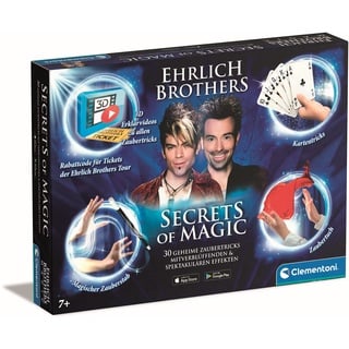 CLEMENTONI Ehrlich Brothers Secrets of Magic Zauberkasten für Kinder ab 7 Jahren - Magisches Equipment für 30 verblüffende Zaubertricks inkl. 3D Erklärvideos 59312