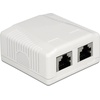 Delock RJ-45 Cat.6A Gehäuse: 2 Port (Netzwerk Zubehör), Netzwerk Zubehör