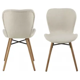Actona 2er Set Actona Stuhl Batilda Stoff Beige Sand
