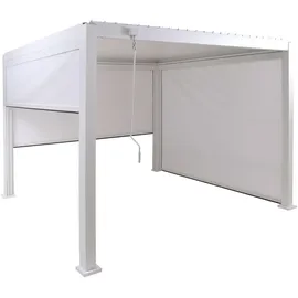 Proregal Pergola 3 x 3 m inkl. 3 Seitenteile Weiß