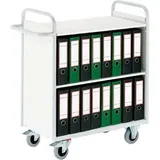 ROLLCART Bürowagen mit 2 Wänden grau, 98x107x50 cm
