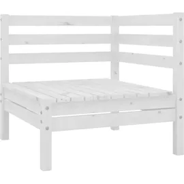 vidaXL 3-tlg. Garten-Lounge-Set Weiß Massivholz Kiefer