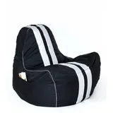 go gift Sitzsack, Weiß, Schwarz, Oxford-Gewebe, 140 x 100 x 100 cm, 140 x 100 cm