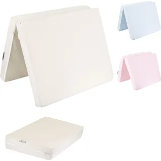 KIKKABOO Mini Babybett-Faltmatratze 80 x 45 cm, Bezug abnehmbar beige