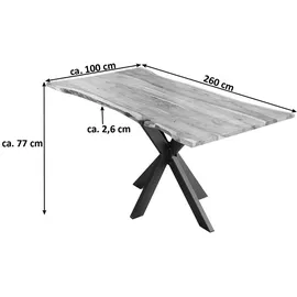 SAM Outillage HELENE 260 x 77 x 100 cm Akazie natur/beige