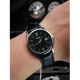 Casio Herrenuhr MTP-V002L-1B3UDF + BOX - Schwarz/Silber