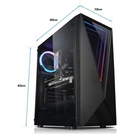 Kiebel Pulsar V Gaming-PC AMD Ryzen 7 5700X 2023 32 GB RAM 2 TB SSD GeForce RTX 4060 Win 11