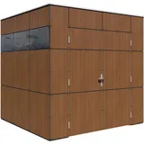 BERTILO Gartenhaus HPL 1 2,36 x 2,30 m Braun