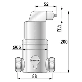 Spirotech Mikro-Luftblasenabscheider AA125 1,25 Zoll