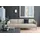 W.Schillig Sofa Leder 3-Sitzer Grau