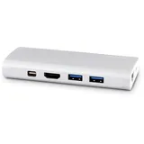 LMP USB-C Travel Dock 4K 9 Port, Silver