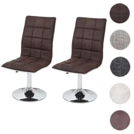 MCW Esszimmerstuhl MCW-C41 Stoff vintage dunkelbraun 2er Set