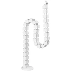 InLine Kabelkanal flexibel für höhenverstellbare Tische - 4 Kammern - weiß
