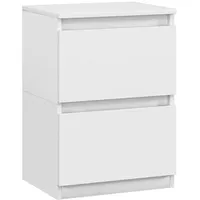 Homcom Nachttisch Weiß Holzwerkstoff, 39.6x56x32.3 cm, Schlafzimmer, Nachttische