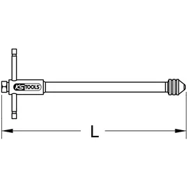 KS Tools Werkzeughalter mit Umschalt-Ratschenkopf 100 mm