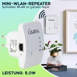 casativo Mini-WLAN-Repeater 300 Mbit/s weiß