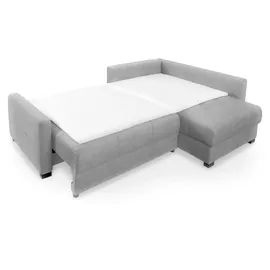 exxpo - sofa fashion »Chester, Boxspring Federkern-Polsterung, bequem, Breite 241cm, L-Form« L-Form, schmale Armlehnen, Bettfunktion u. Bettkasten