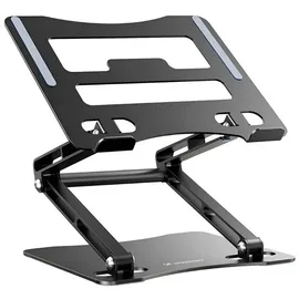 wozinsky Laptopständer Aluminium höhenverstellbar faltbar kompatibel mit 11 bis 17 Zoll Schwarz