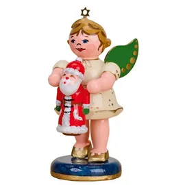 Hubrig Volkskunst GmbH Engel mit Weihnachtsmann 6,5 cm weiß
