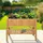 Tectake Hochbeet mit Ablage 119 x 53 x 90 cm braun