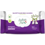 Italian Pet - Biologisch abbaubare Tücher Aloe Vera und Lavendel - Feuchttücher für Pfoten, Maulkorb und Haare von Hunden, Katzen, Kaninchen, Haustieren - 50 Einweg-Bio-Tücher - 20x30 cm