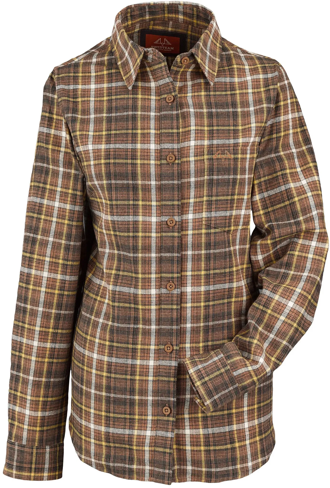 Swedteam Langarmbluse Meadow, brown, 46