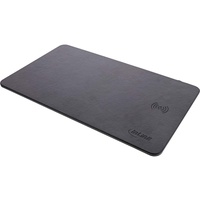 InLine Wireless Charging Mousepad, Kunstleder, schwarz