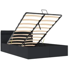 vidaXL Stauraumbett Hydraulisch LED Kunstleder 120x200 cm