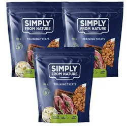SIMPLY FROM NATURE Trainingsleckerbissen mit Entenfleisch und Banane 3 x 300 g