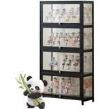 Ddasam Setzkasten Holz,Sammlervitrine,Glasvitrine,Wohnzimmervitrine,Vitrine,widerstandsfähige,dichte und staubdichte Struktur,geeignet für Verschiedene Szenarien 140×70×33cm,Vitrine mit 4 Fächern