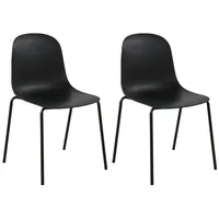 CLP 2er Set Gartenstuhl Hardin schwarz