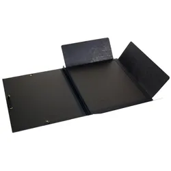 Clairefontaine 8x Zeichenmappe Kraft, Gummizugverschluss und 3 Klappen, 26x33 cm für A4+ - Schwarz 47115C