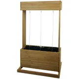 MCW Hochbeet MCW-L72, Pflanzkasten Rankhilfe Pflanzkübel Blumenkasten, 145x85x50cm Outdoor Tanne Holz FSC, braun