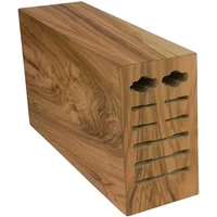Selexions® Messerblock mit 9 Öffnungen, Olivenholz, leer