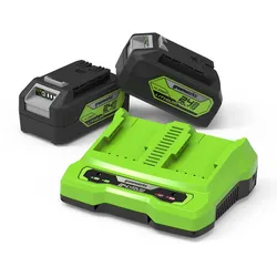 Greenworks 24V Starter Kit 2x4Ah Akkus + Doppelladegerät