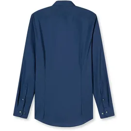 Olymp Businesshemd OLYMP No. Six super slim, Herren, Gr. 39, Normaler Arm, blau (rauchblau), 97% Baumwolle, 3% Elastolefin, Hemden,