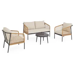 Garten-Set Felipe 4er Gruppe, Natur