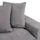 Beliani Sofa 3-Sitzer Viskan Cord Dunkelgrau