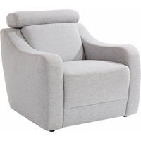 exxpo - sofa fashion Sessel »Happy«, inklusive Kopf- bzw. Rückenverstellung, silberfarben