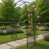 Traubogen, Rosenbogen Gartenbogen aus Metall Starker Rankbogen für Kletterpflanzen, Deko für Hochzeit, Balkon & Garten, wetterfest für Indoor&Outdoor(Bronze, 180x40x230cm)