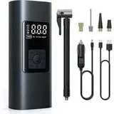 Wiederaufladbarer, Kabelloser Reifenfüller Mit 6000 Mah Akku - Tragbare Elektrische Luftpumpe Für Auto Und Fahrrad, Automatische Abschaltung.