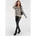 LAURA SCOTT Streifenpullover mit femininem V-Ausschnitt, Gr. 34, beige-schwarz-gestreift, , 58238629-34