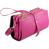 COLLEZIONE ALESSANDRO Amber Umhängetasche Leder Fuchsia
