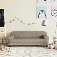 Ankonbej Kindersofa Cappuccino 90x53x30 cm Kunstleder