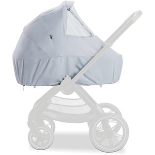 hauck Regenschutz für Babywanne und Buggy Walk N Care, Einfach Zugängliches Sichtfenster, Universell Anpassbar dank Korderlzug, Wasser- und Sonnenblende, Klein Faltbar, PEVA-Folie Grey